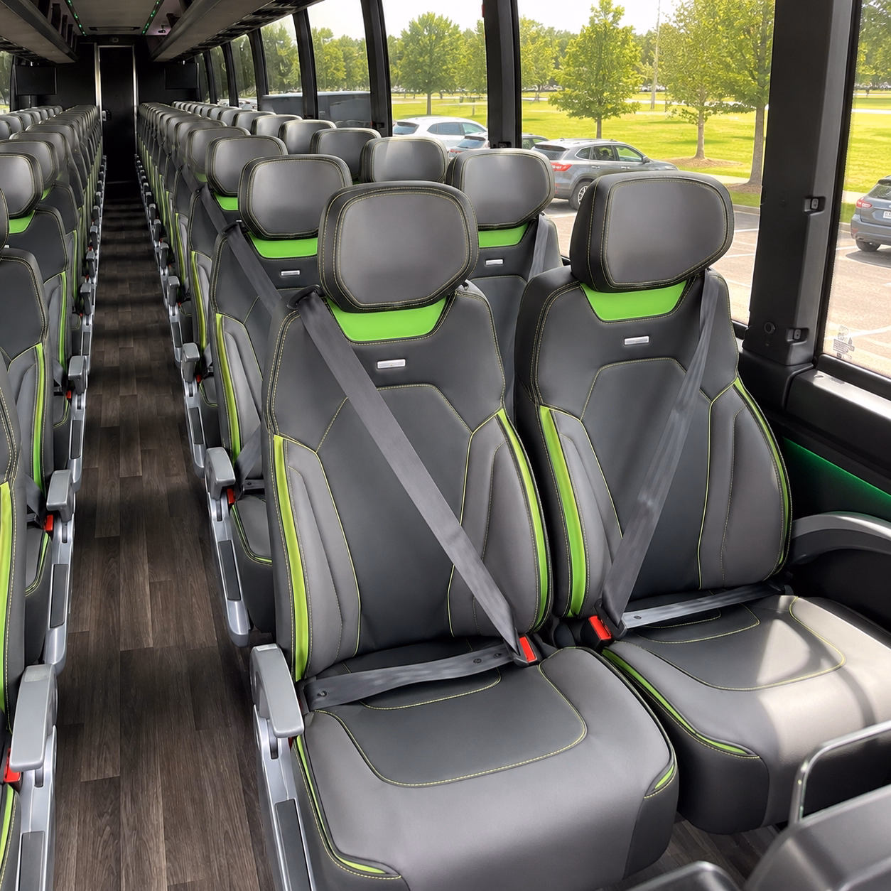 pasco charter bus rental interior