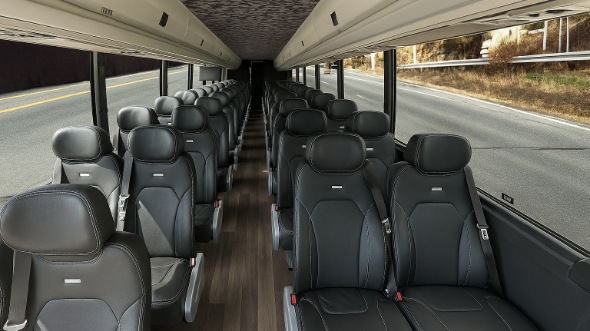 Interior of Charter Bus Company Caldwell's 20 Passenger Mini bus in Caldwell