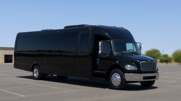 Exterior of Charter Bus Company Pocatello's 20 Passenger Mini bus in Pocatello
