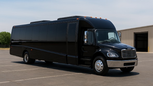 Exterior of Charter Bus Company Pocatello's 25 Passenger Mini bus in Pocatello