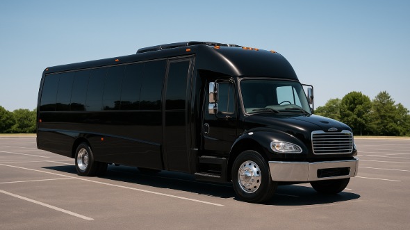 Exterior of Charter Bus Company Caldwell's 28 Passenger Mini bus in Caldwell