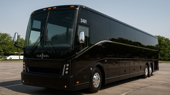 Exterior of Charter Bus Company Caldwell's 50 Passenger Charter Bus in Caldwell
