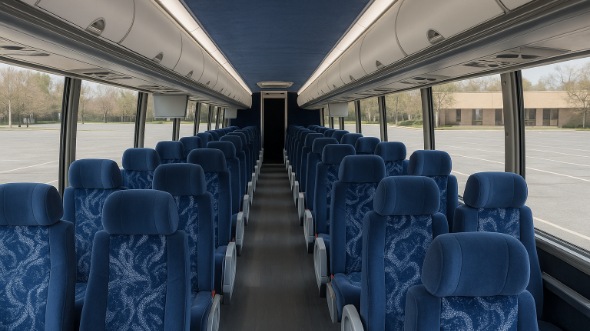 Interior of Charter Bus Company Caldwell's 50 Passenger Charter Bus in Caldwell