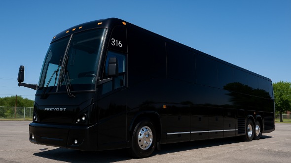 Exterior of Charter Bus Company Pocatello's 54 Passenger Charter Bus in Pocatello