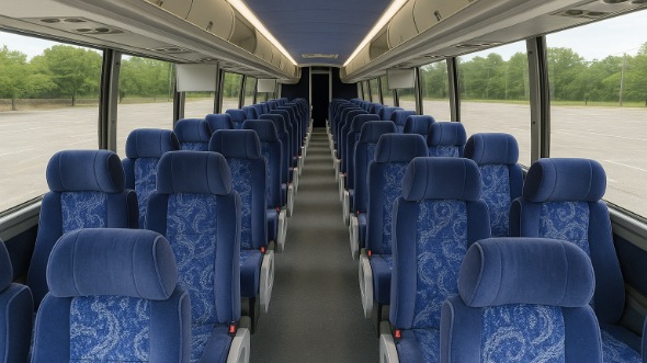 caldwell 50 passenger charter bus inside