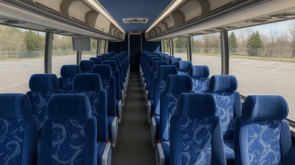 caldwell 55 passenger charter bus inside