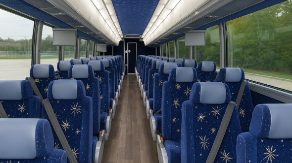 caldwell 56 passenger charter bus rental