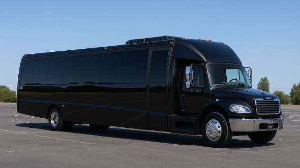 Exterior of Charter Bus Company Pocatello's Party Bus in Pocatello