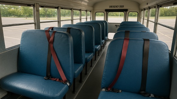 Interior of Charter Bus Company Pocatello's School Bus in Pocatello